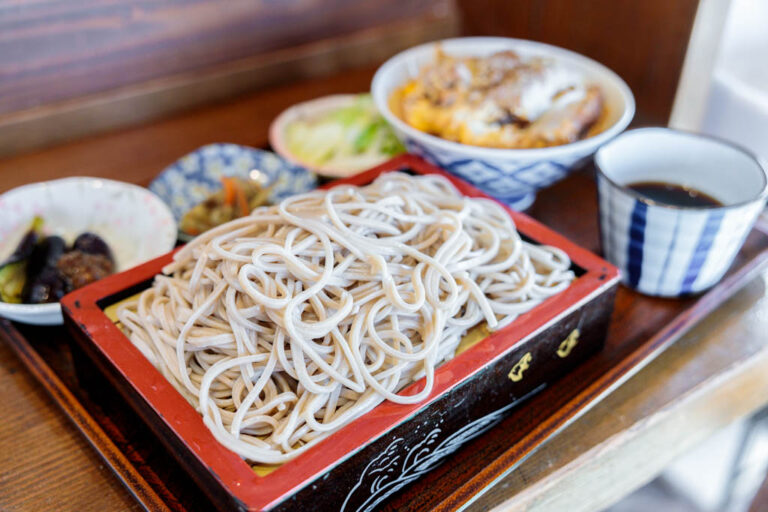 翁そばのもりそばミニカツ丼セット