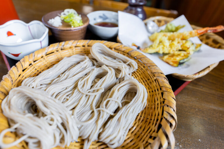 たけの春でランチに天ざる蕎麦を食べてみた
